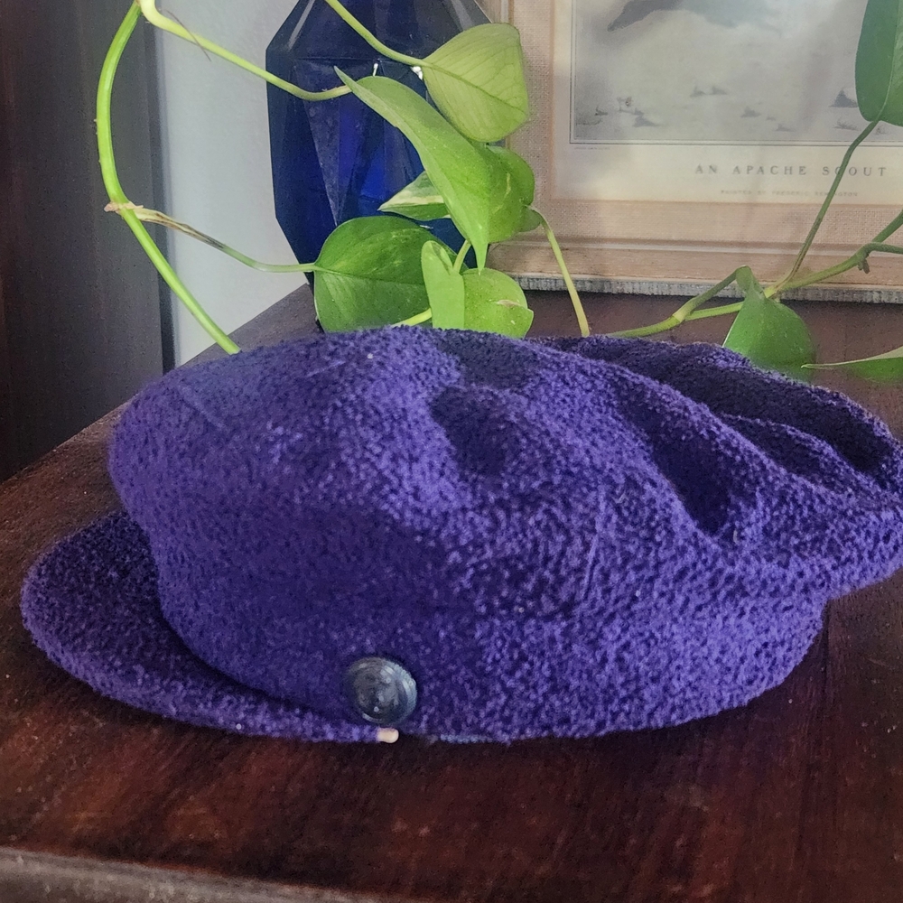 Vintage Purple Textured Beret